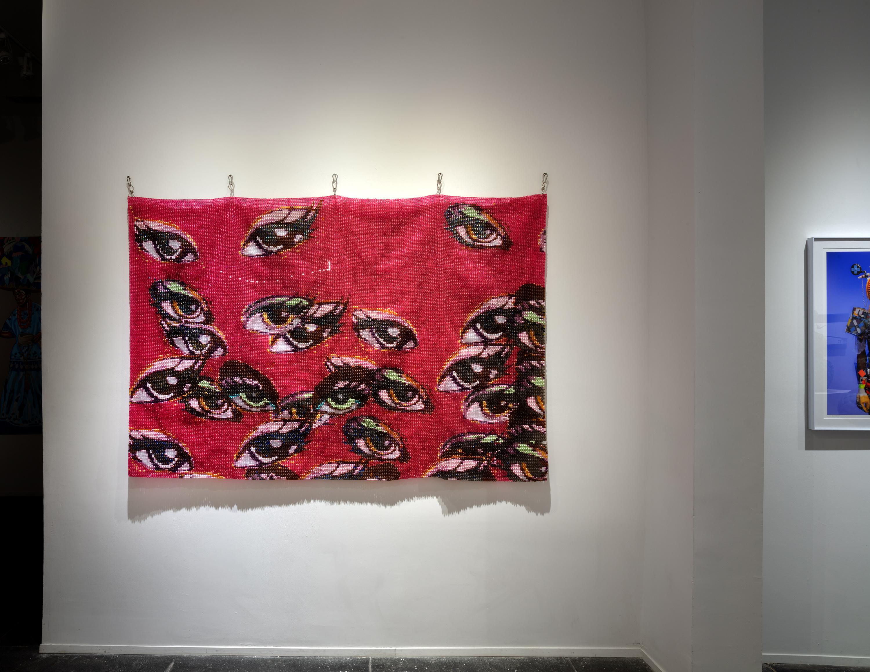Akeylah Imani Wellington remembers when Xpression sold 88” packs of hair unstretched. Her sculptural and textile work concerns itself with the aughts, ironies, poor lucks, and humor as both a noun and a verb. She is interested in a somber digestion
