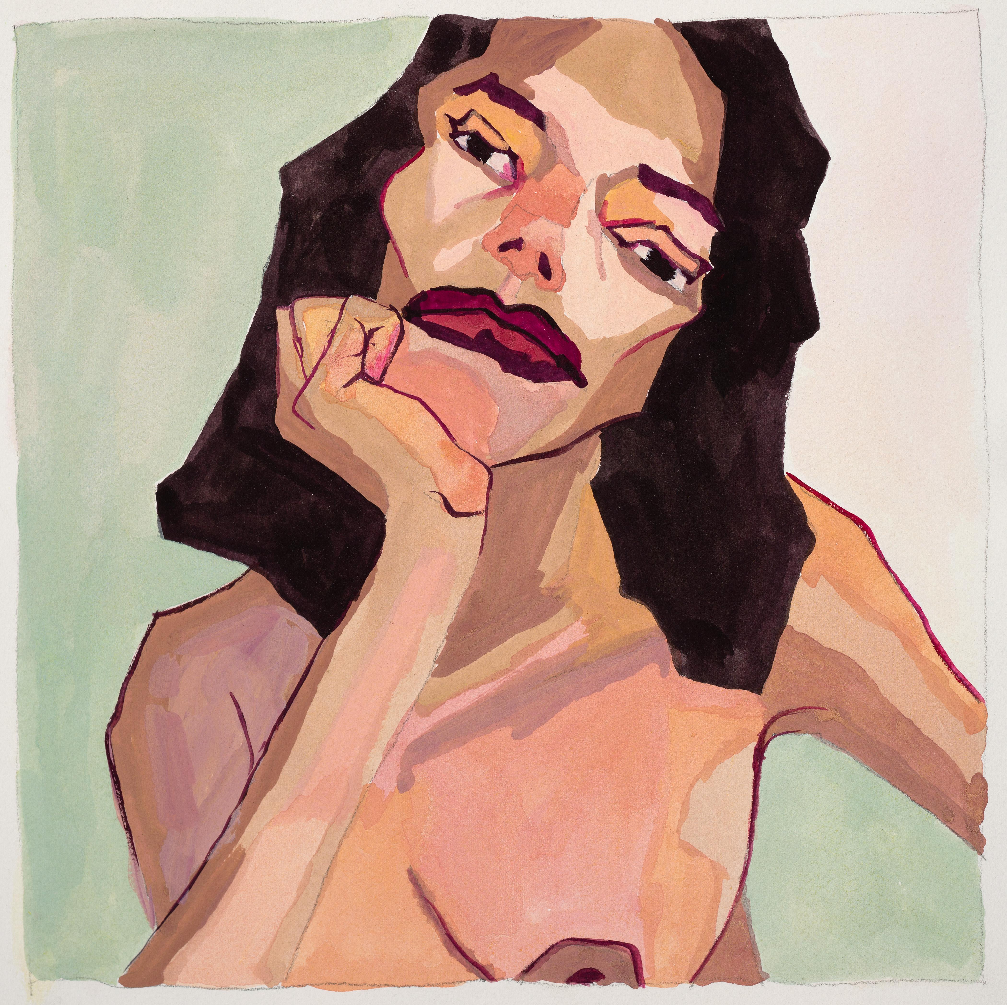 Ruth Owens Figurative Art - Summertime Selfie (study)