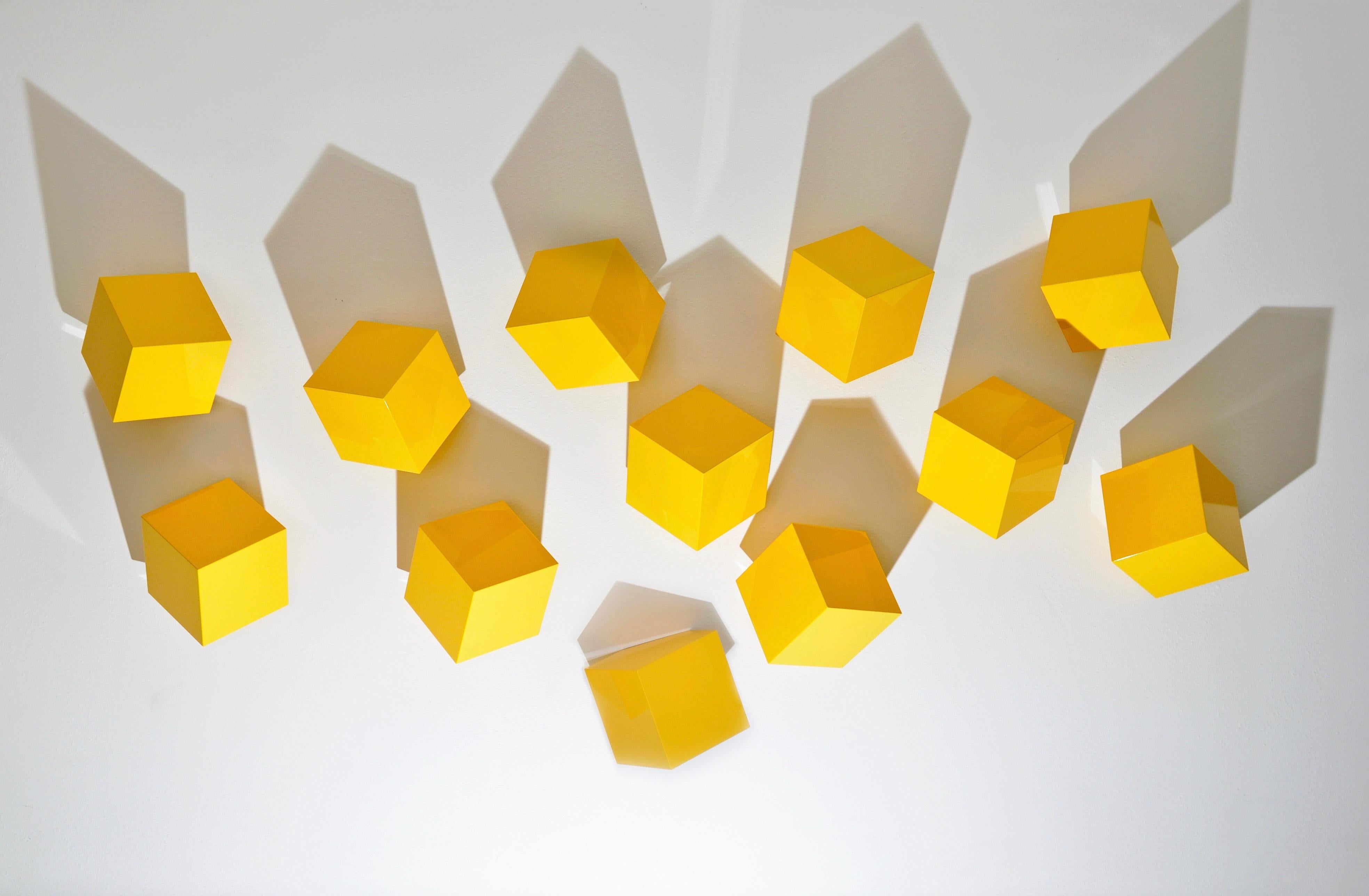 Chatterboxes, Sol (yellow) - Sculpture by  Lori Cozen-Geller