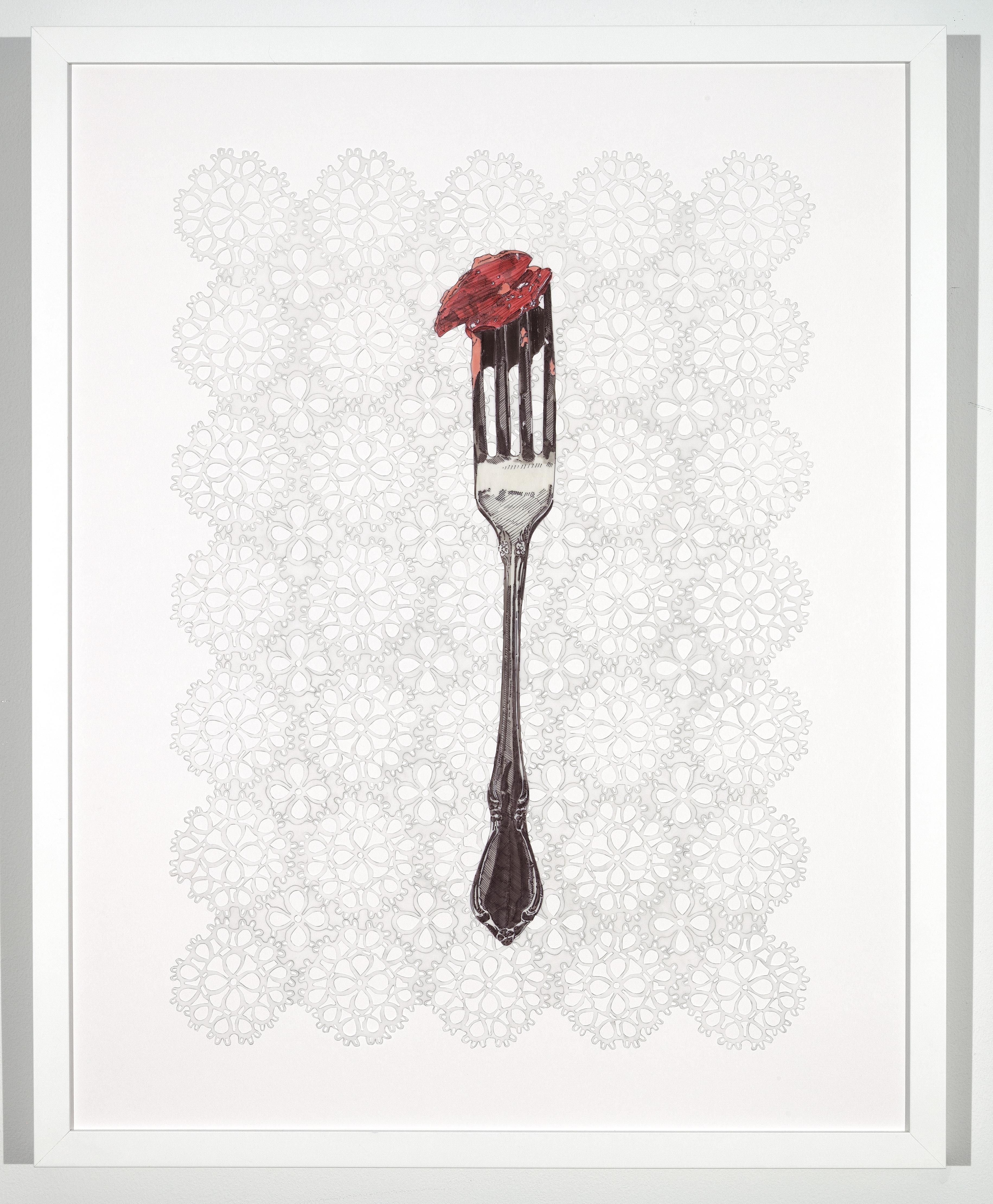 Cherry / Silver / Lace - Art by Laura Tanner Graham