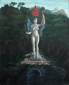 Burt Hasen, Angel with Scepter, oil on canvas, 1980