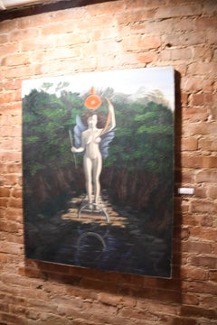 Burt Hasen, Angel with Scepter, oil on canvas, 1980