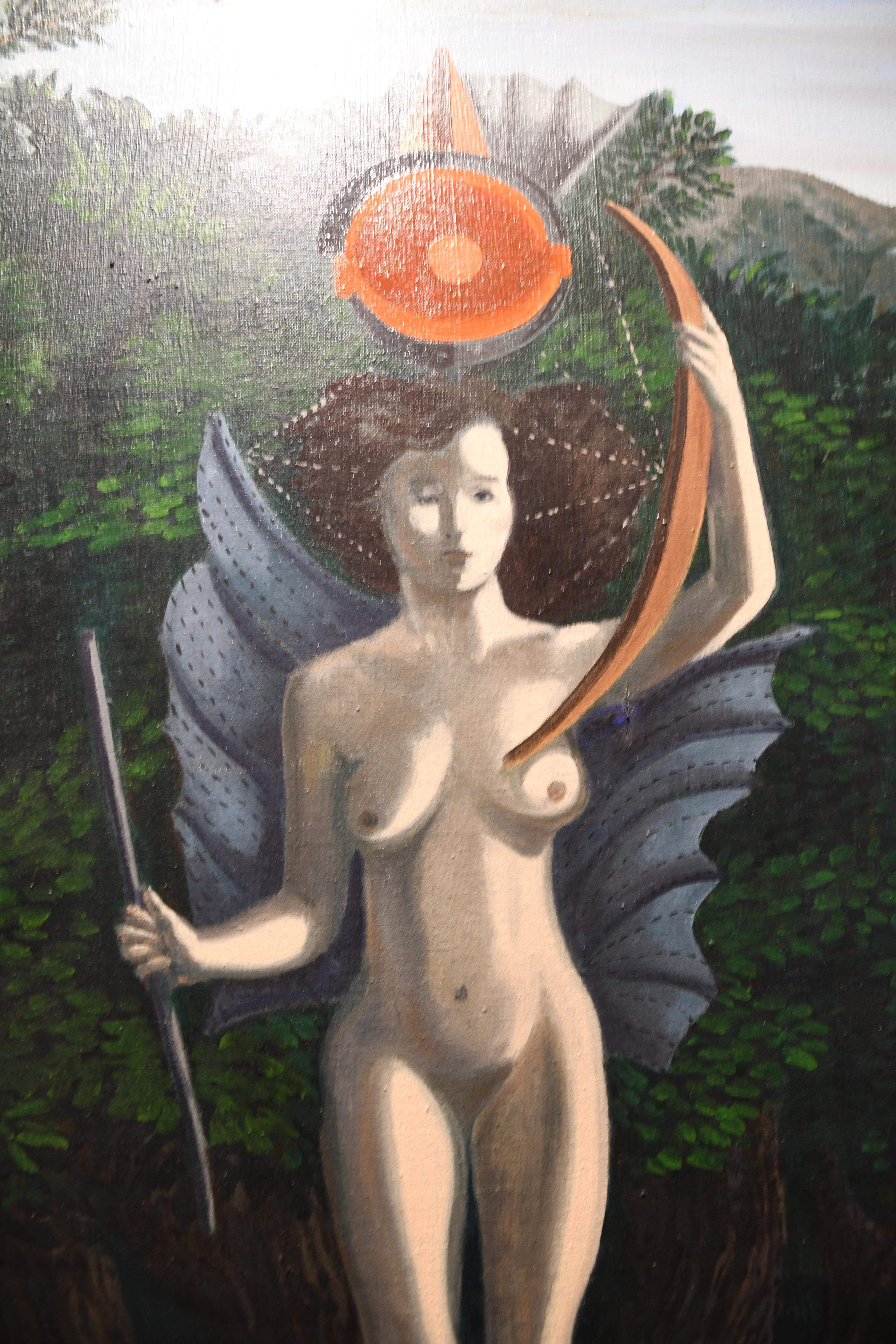 Burt Hasen, Angel with Scepter, oil on canvas, 1980 For Sale 2