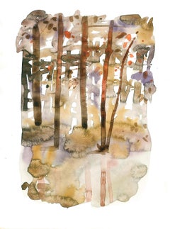 Szilard Huszank, Landscape, forest, woods, watercolor, colorful,