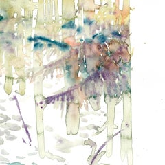 Szilard Huszank, Landscape, forest, woods, watercolor, colorful,