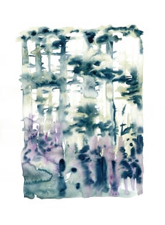 Szilard Huszank, Landscape, forest, woods, watercolor, colorful,