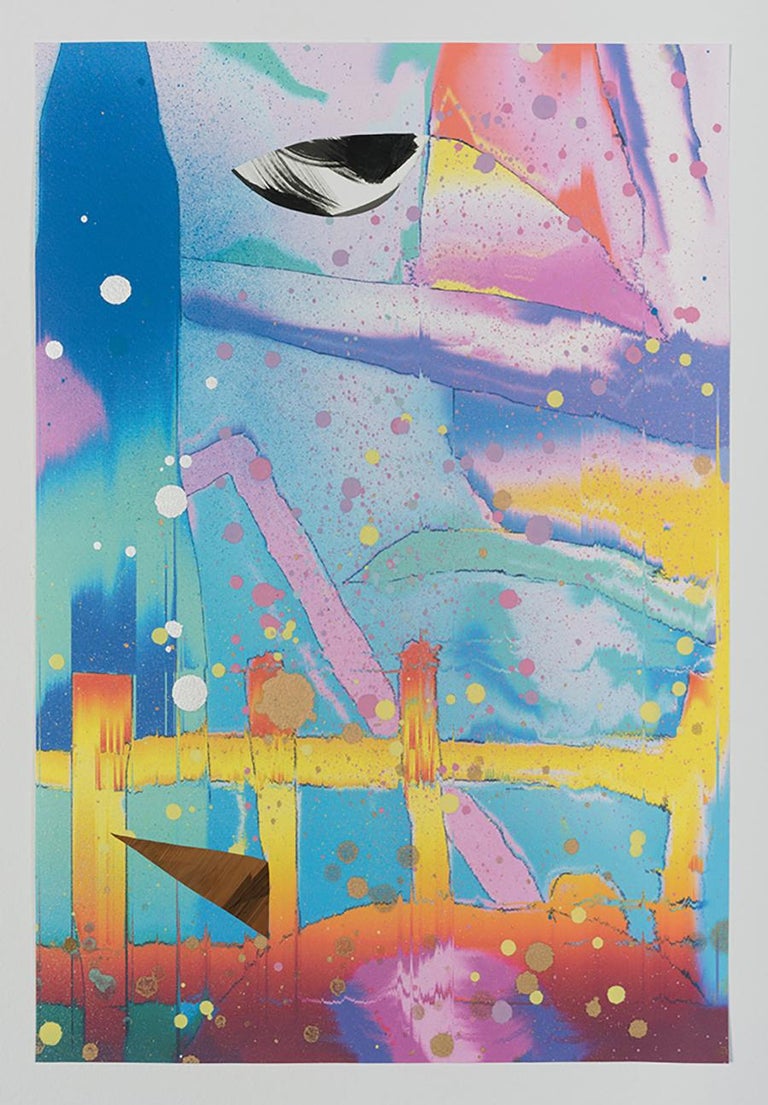 Lauren Silva Untitled, Acrylic, ink, gouache, spray paint and