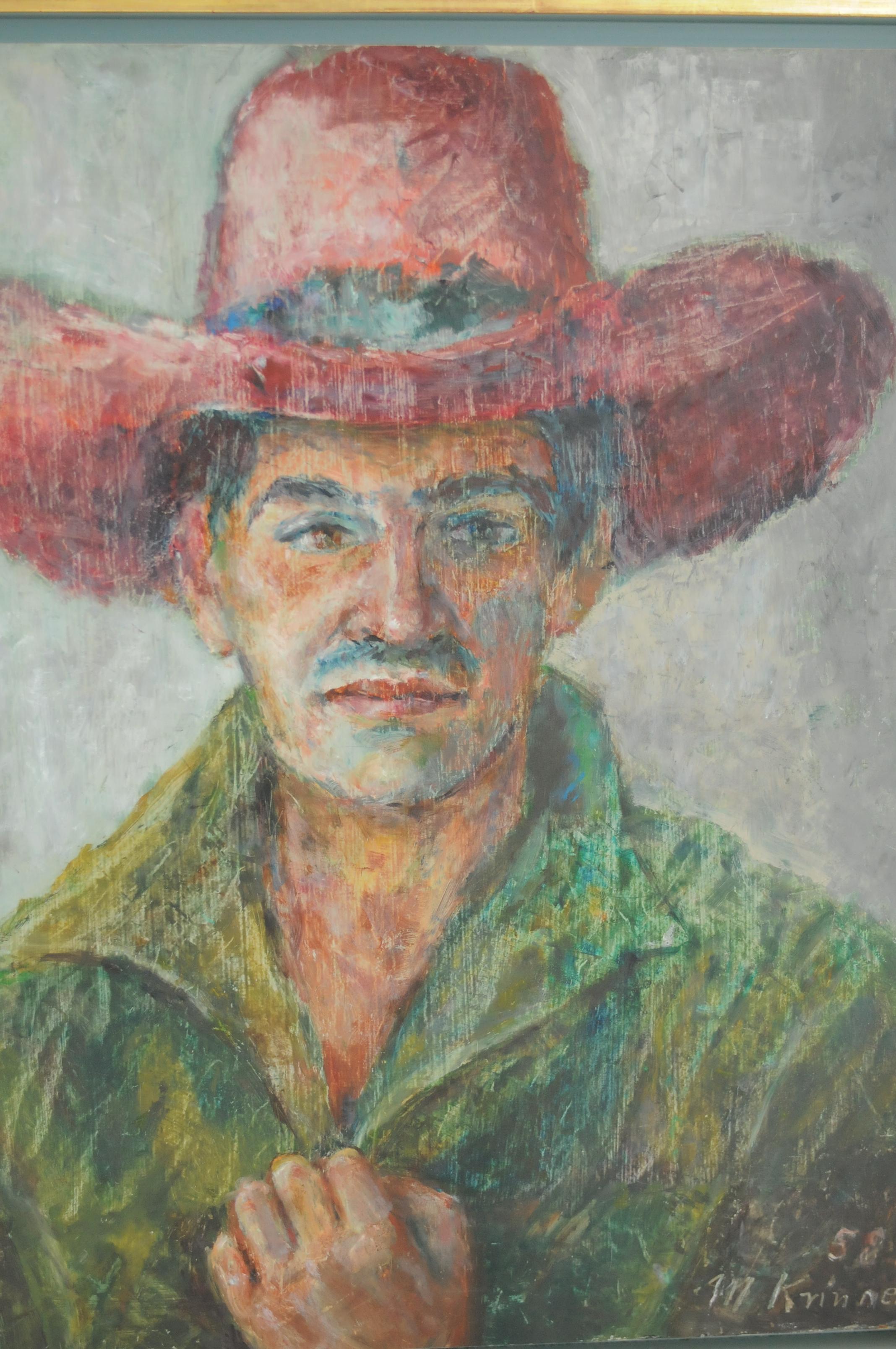 Michaela Krinner Portrait Painting - Spanish Man with hat