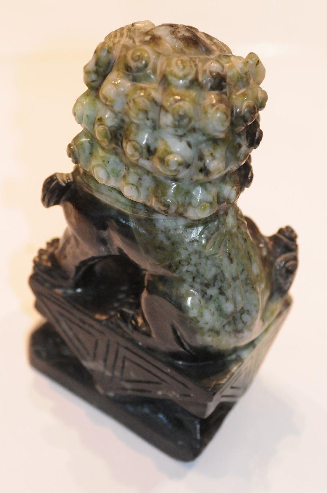 Antique Chinese Fo Lion/Dog around 1910, Jade For Sale 1