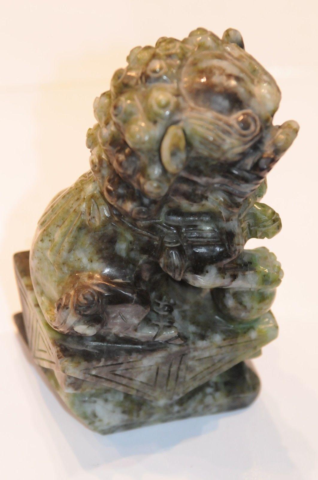 Antique Chinese Fo Lion/Dog around 1910, Jade For Sale 2