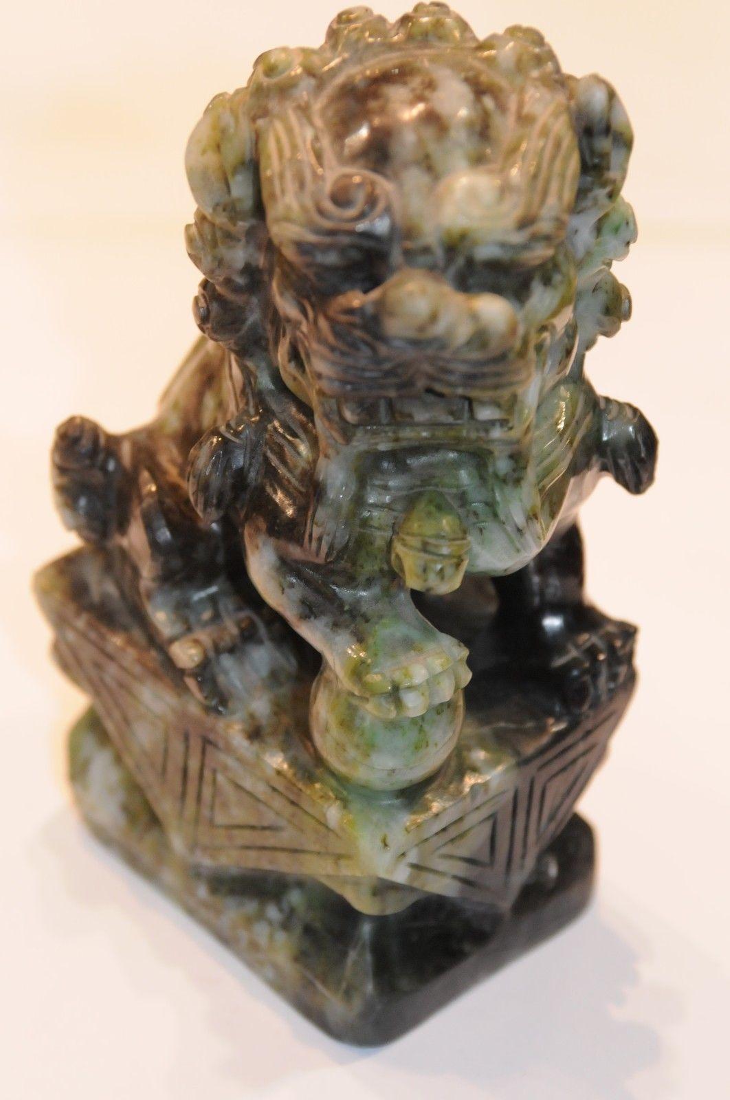 Antique Chinese Fo Lion/Dog around 1910, Jade For Sale 3