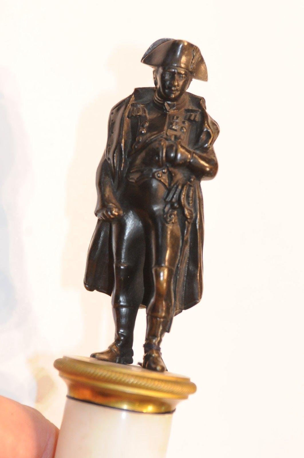Napoleon I., Bronze auf Mamorsockel, antique, extremley fine item! - Art by Unknown