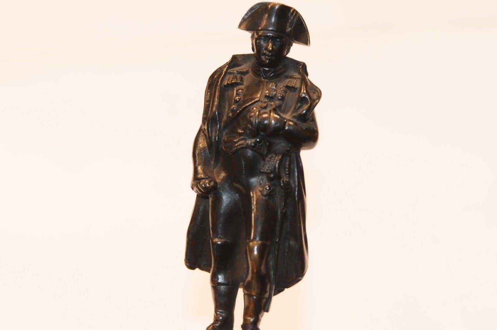 Napoleon I., Bronze auf Mamorsockel, antique, extremley fine item! For Sale 2