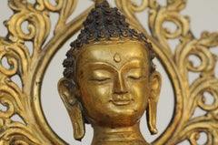 EXCEPTIONAL ANTIQUE BUDDHA, BURMA, EARLY 19th CENTURY, GILDED BRONZE