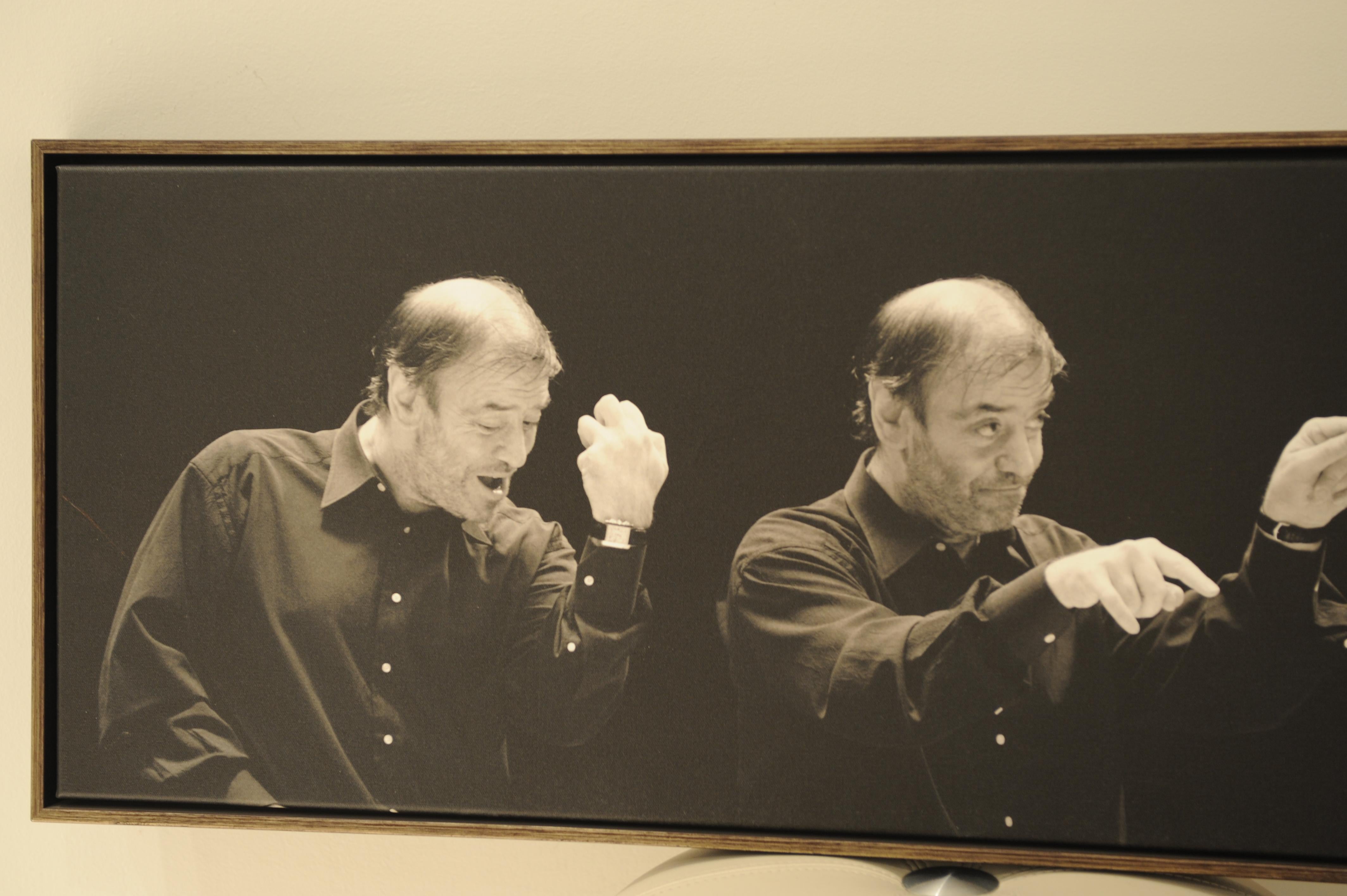 The famous conductor Valery Gergiev, Photo Art - Beige Black and White Photograph by JEANETTE HANDLER