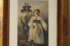 A couple with a baby in the mountains, Ein Paar mit Säugling im Gebirge