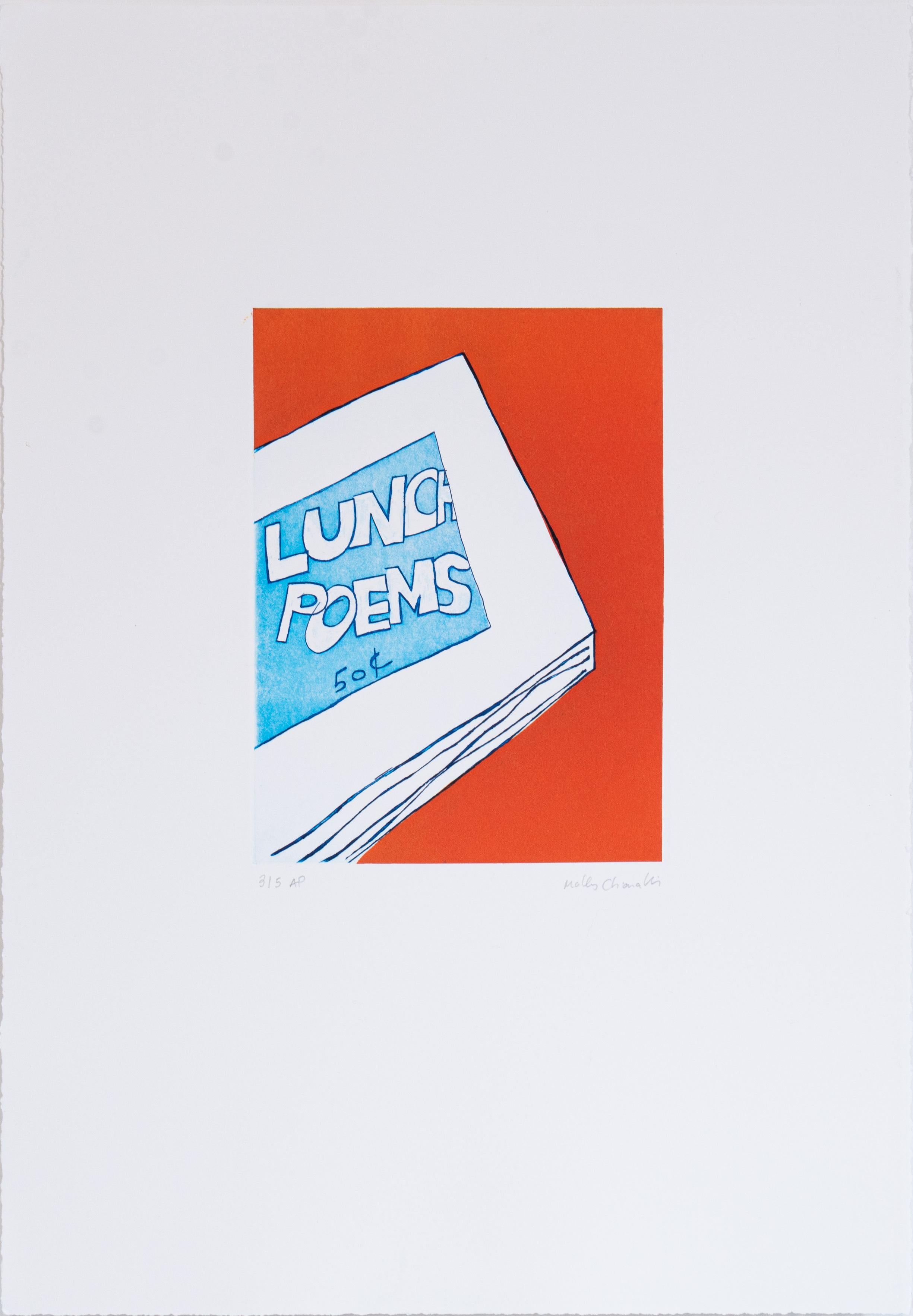 „LUNCH POEMS“ – Weichgrundradierung, gerollter Farbdruck. Auflage von 30 plus 5 A (Grau), Interior Print, von Matheus Chiaratti 