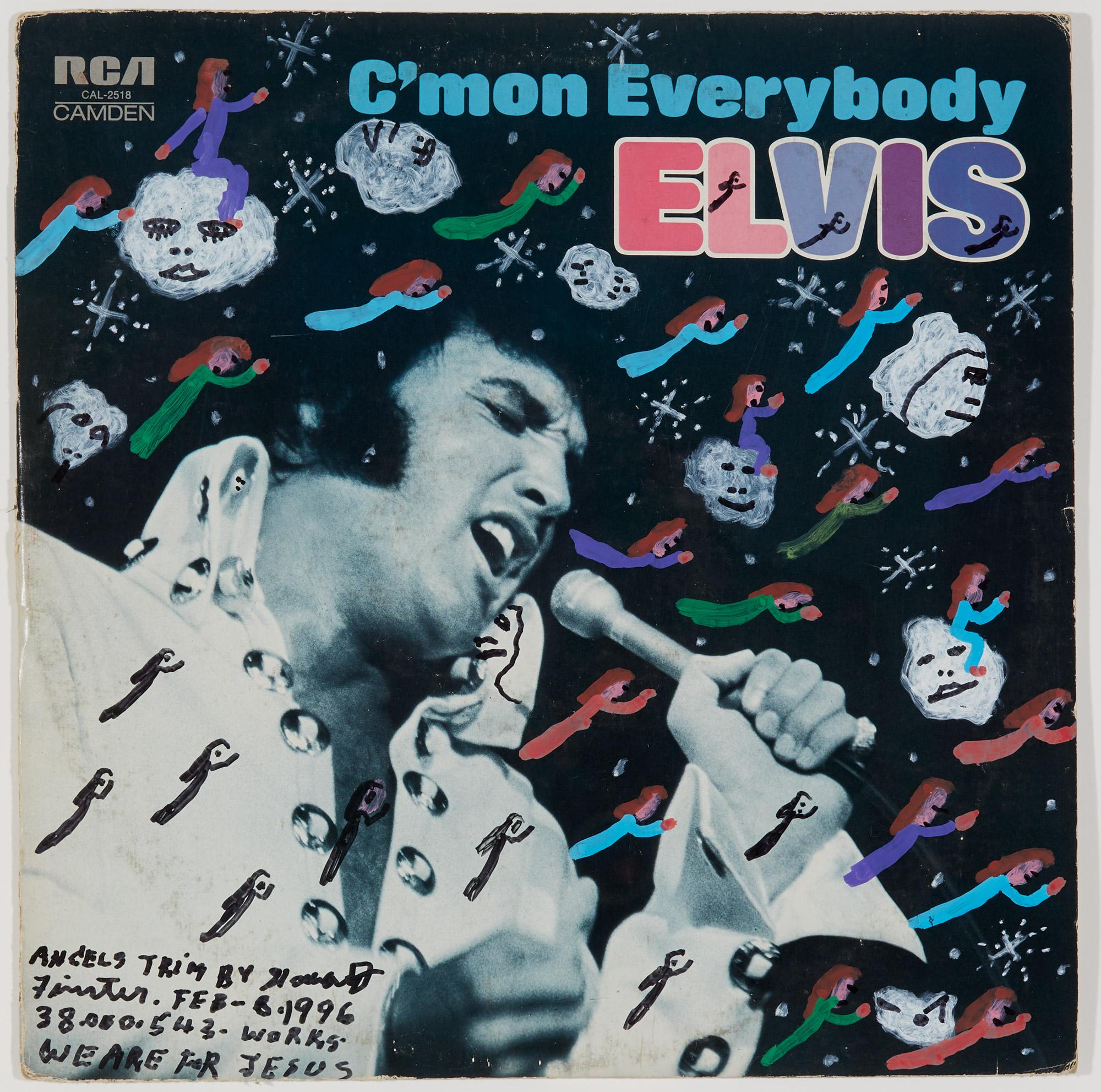 Howard Finster Figurative Art - Elvis C'mon Everybody