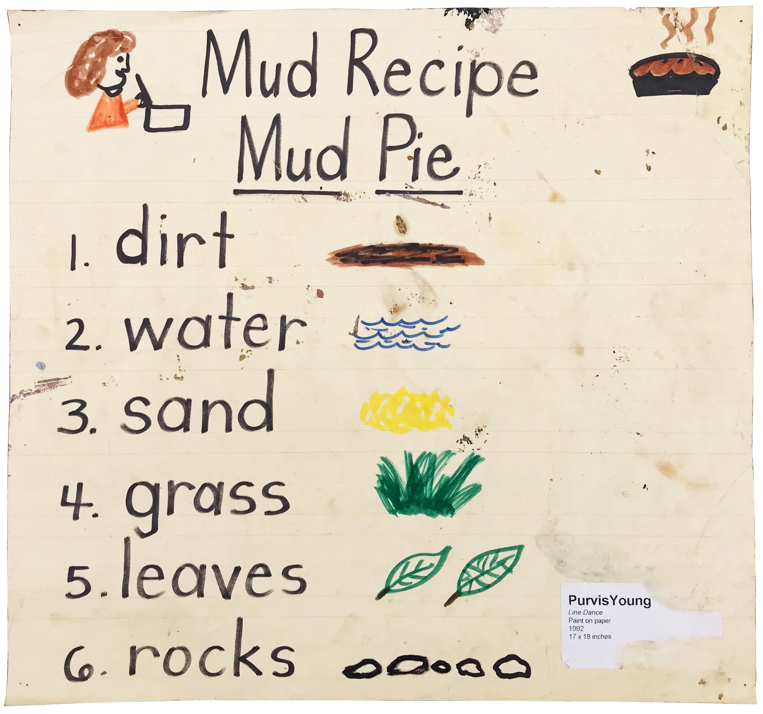 Untitled (Recipe for Mud Pie) - Art by Purvis Young