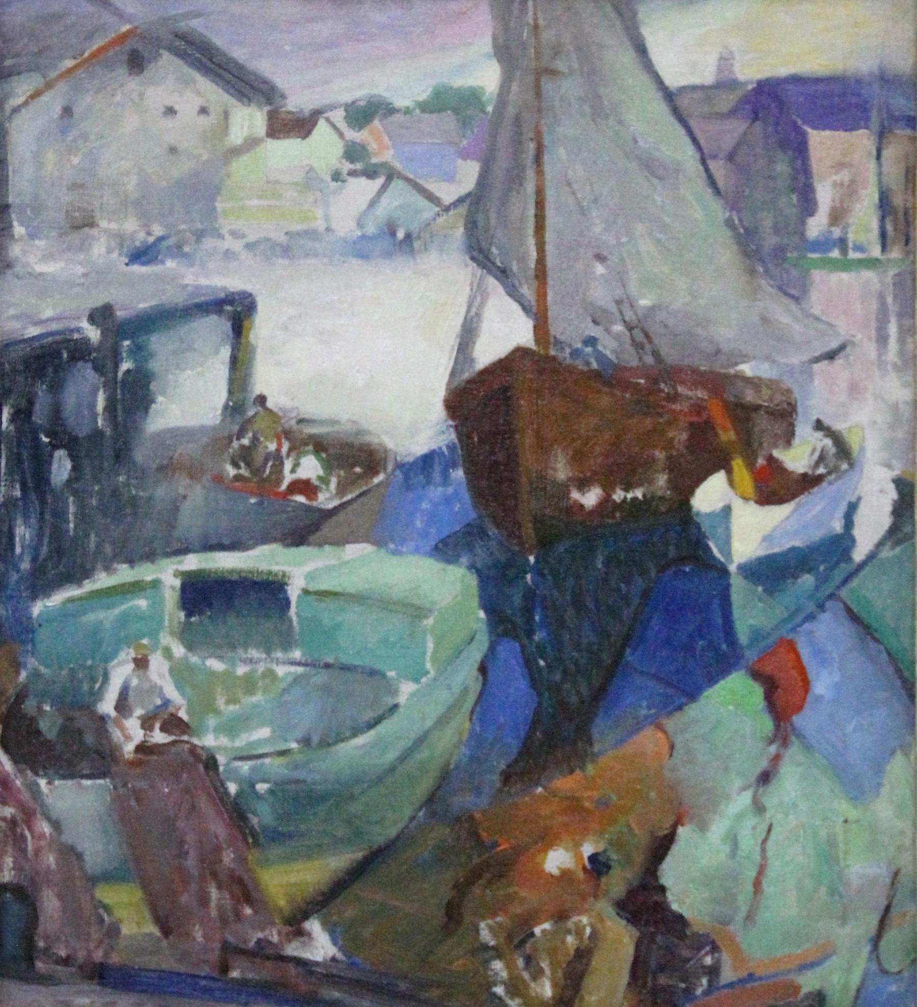 Hugh Breckenridge, Return of the Fishing Boat, Oil on Canvas, ca. 1924 For Sale 2