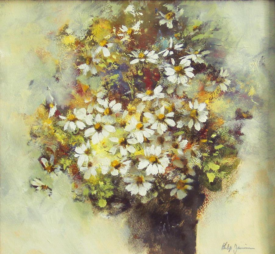Phillip Duane Jamison, Floral Still Life, Watercolor, Signed 1