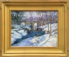 Tatiana Alexeeva. The Bridge in a Friendship Park, Oil on Canvas Landscape