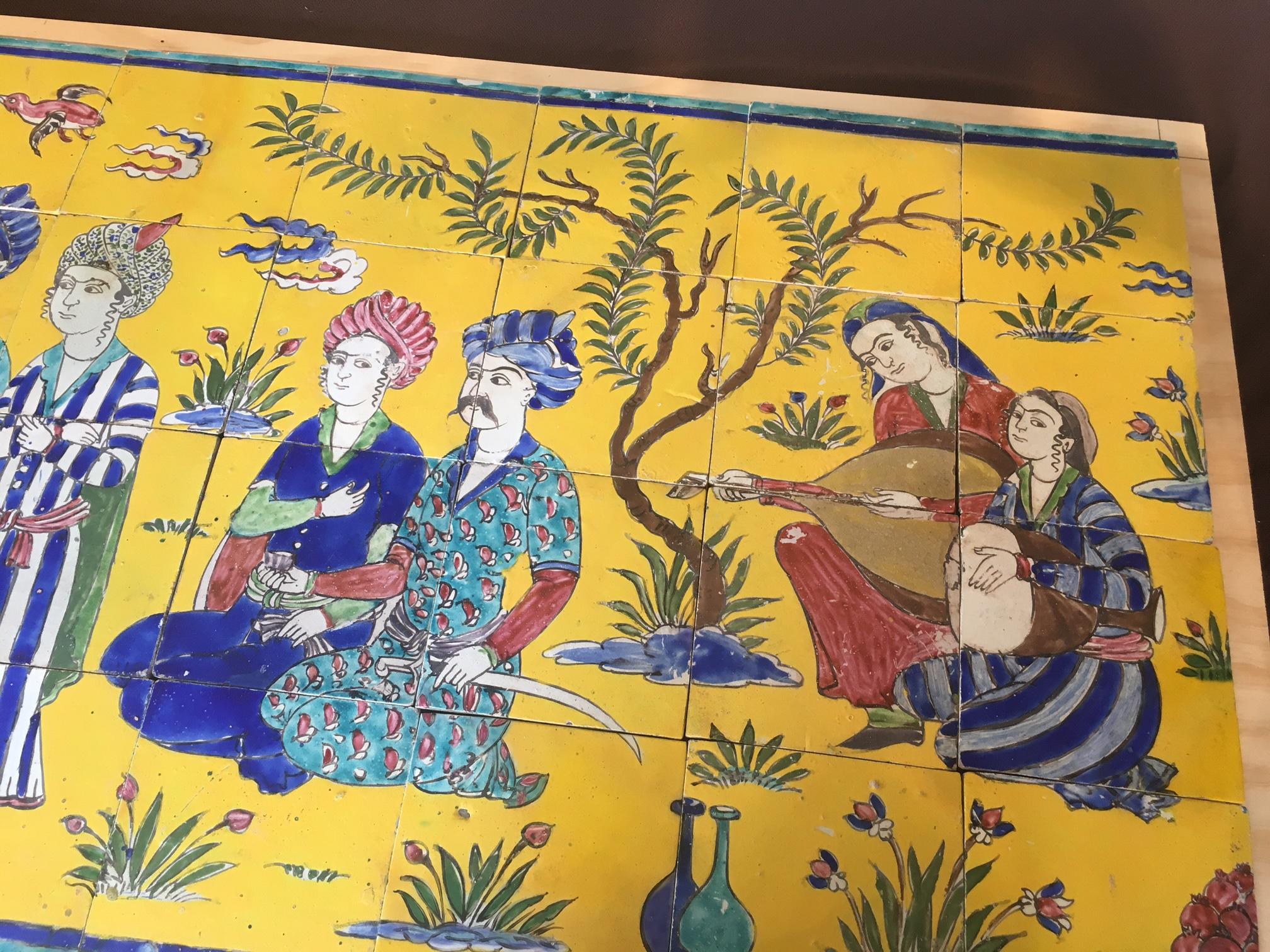 19th/20th Century Persian Tile Panel in the Style of the Safavid Period For Sale 1