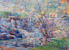 John Pierce Barnes, Impressionist Landscape, Oil on Board