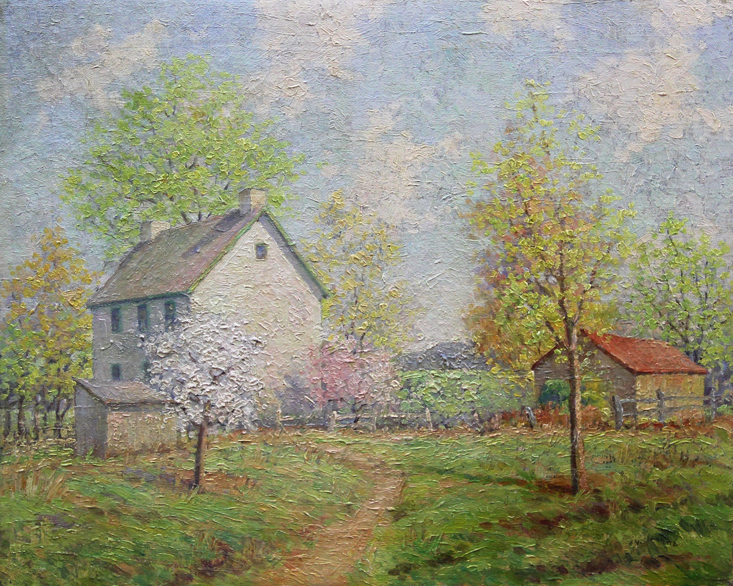Albert Van Nesse Greene, Joy of Spring, Oil on Canvas im Angebot 1