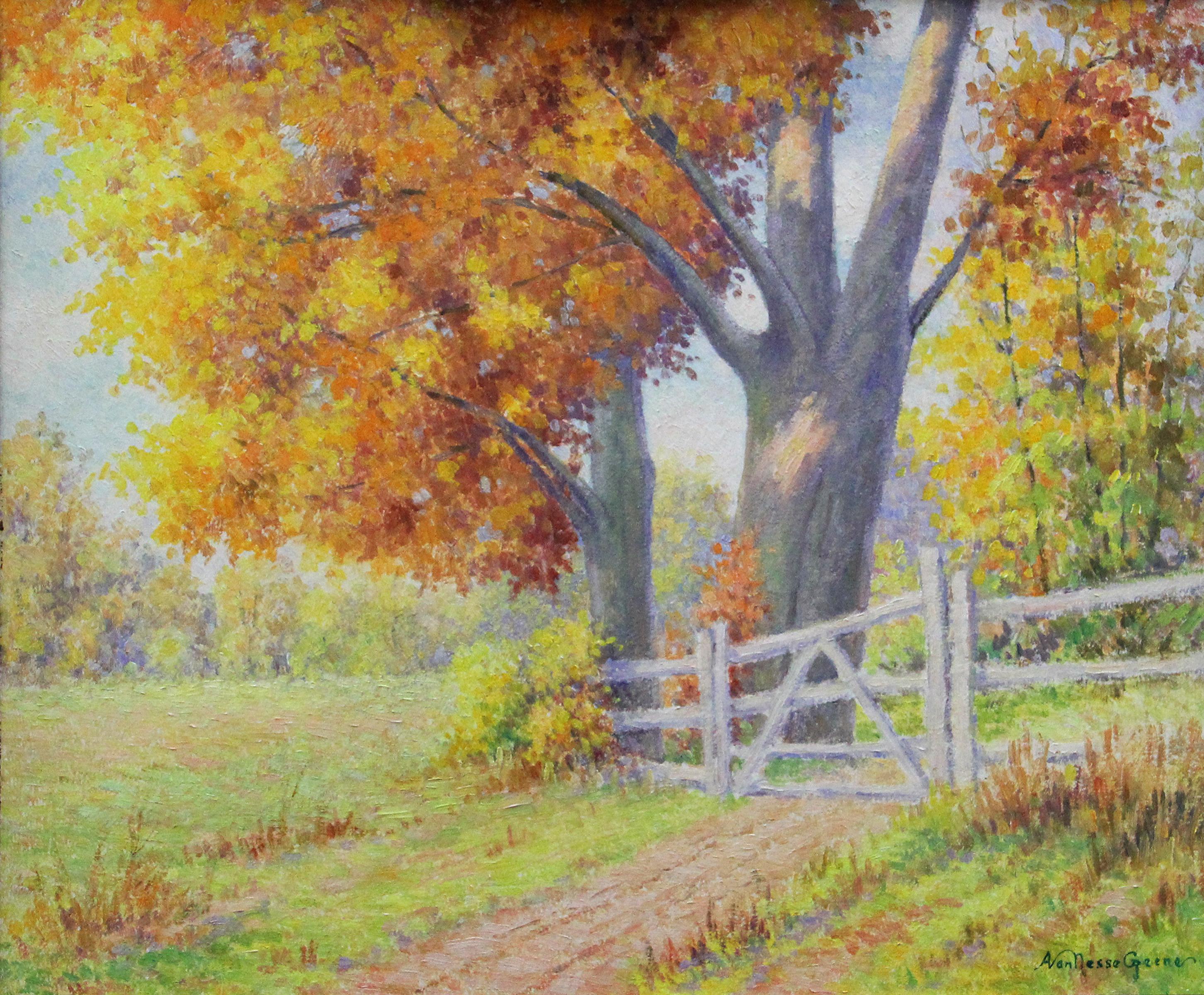 Albert Van Nesse Greene, Golden Maple, Oil on Board For Sale 1