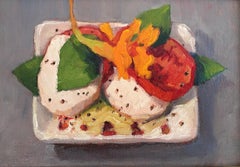 Trisha Vergis, Original Oil on Canvas, Caprese Salad