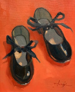 Trisha Vergis, Original Oil on Canvas, Little Black Tap Shoes 2