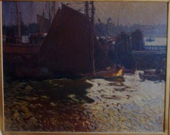 Harbour Scene by Frederich Kallmorgen