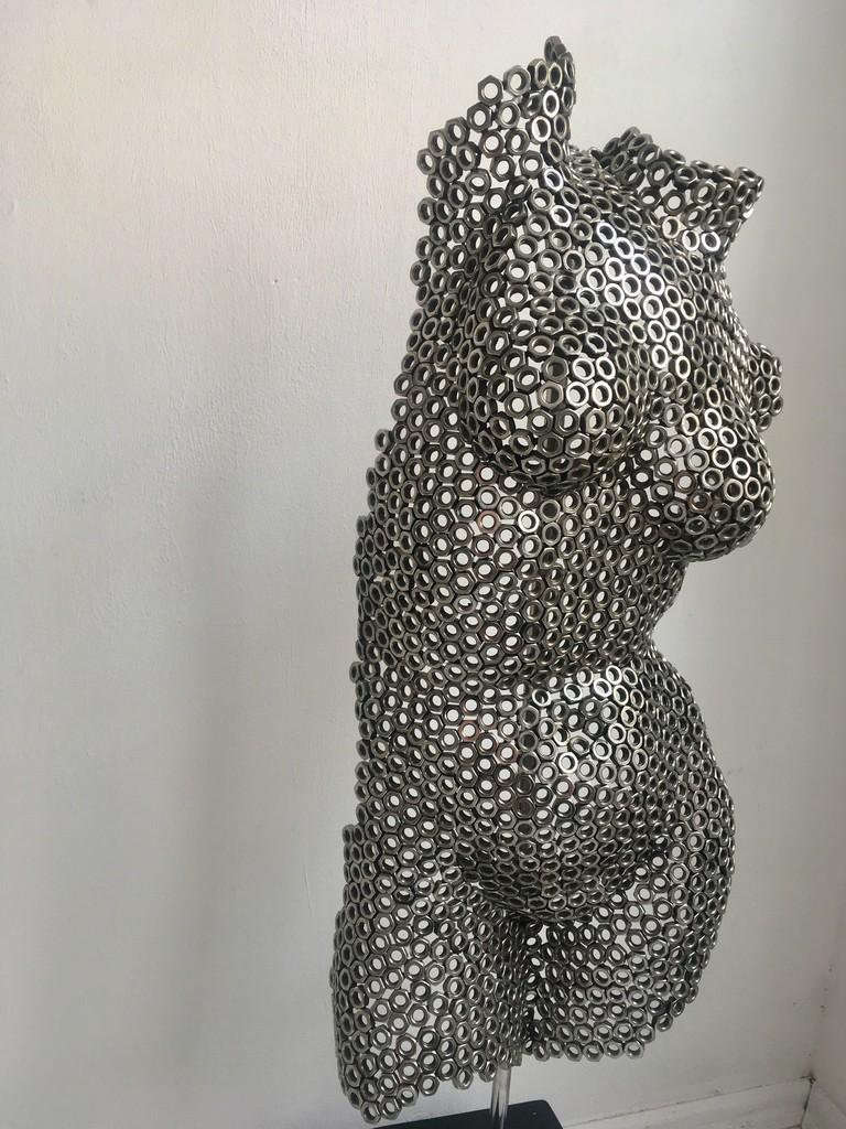 Sin - Steel, 21st Century, Modern, Figurative sculpture - Sculpture by Marti Moreno