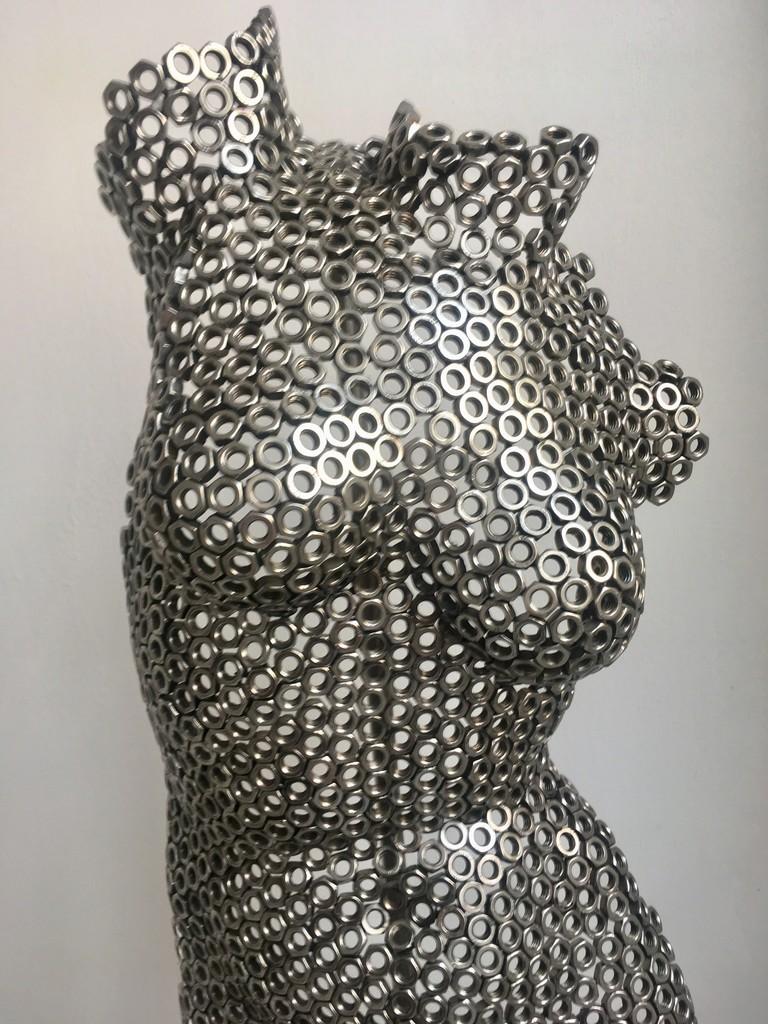 Sin - Steel, 21st Century, Modern, Figurative sculpture For Sale 1