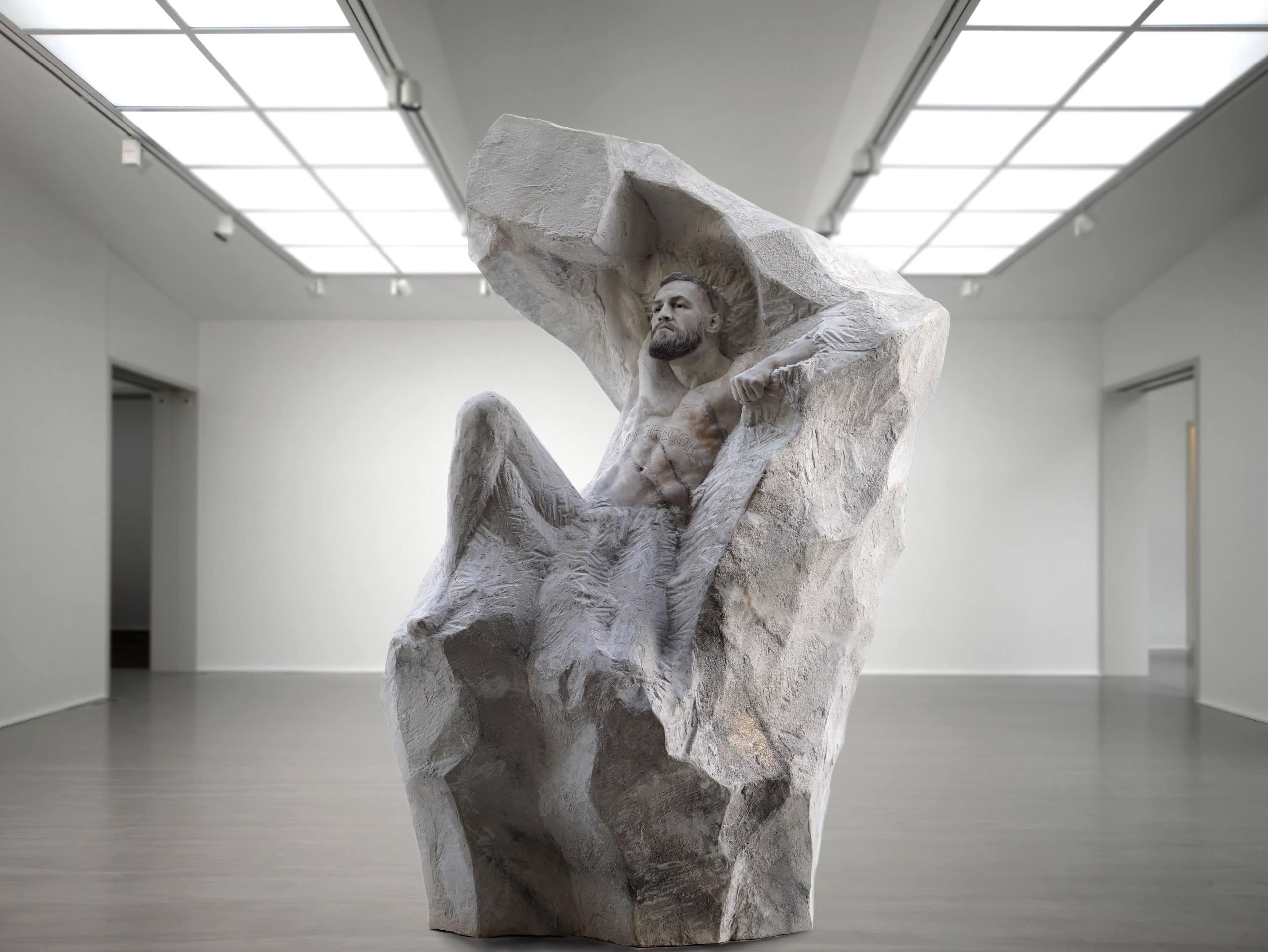 ASPENCROW Nude Sculpture - ATLAS, 21st century, modern, sculpture, marble, street art , urban art