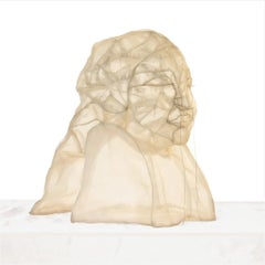 Krieg, Gedanken tränen, sculpture, modern, 21st century, Transparent cloth