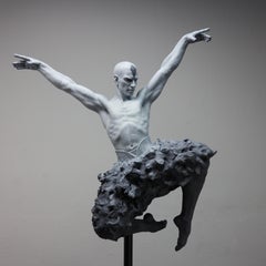 La danse du cygne - Moderne, 21e siècle, bronze, sculpture figurative