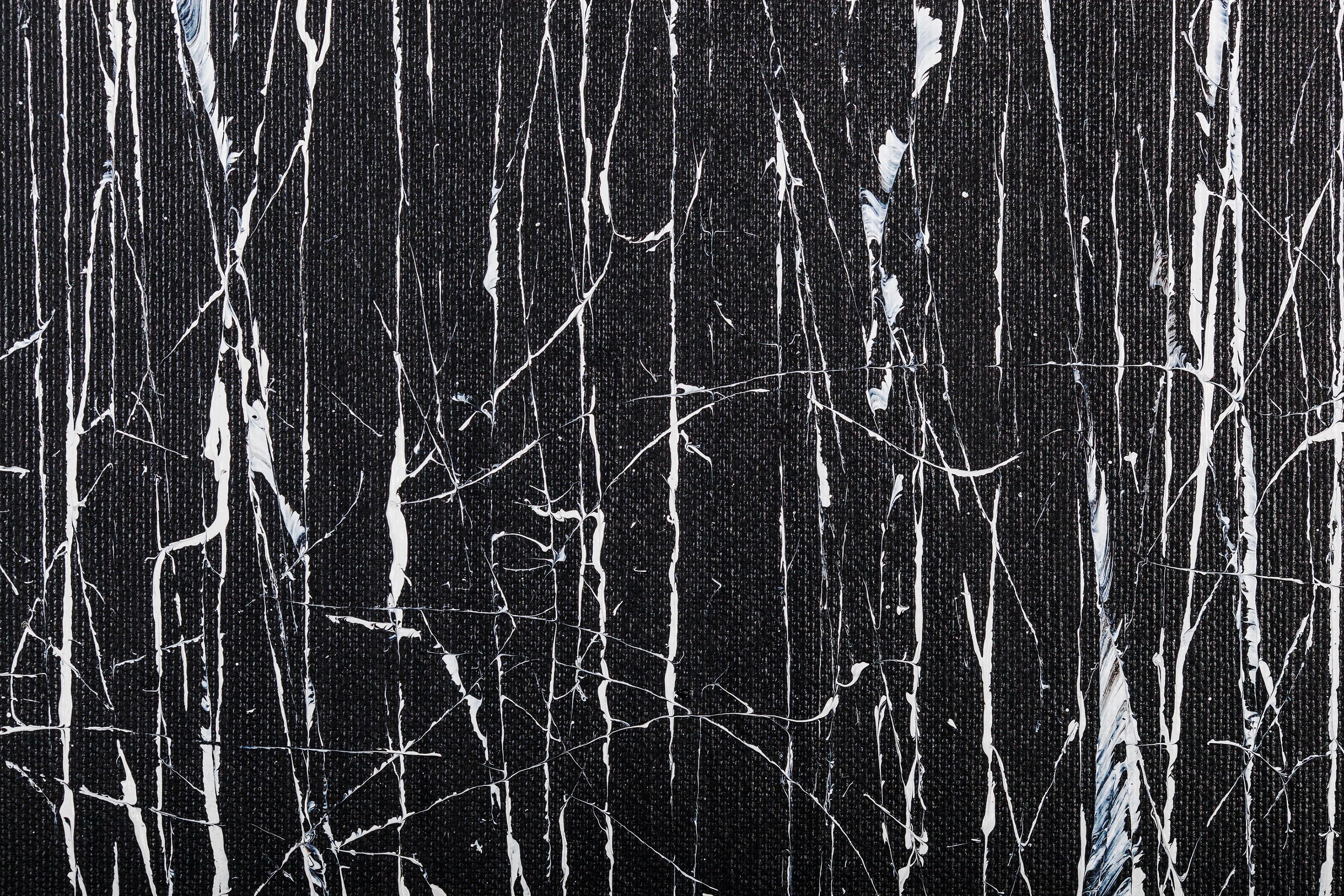 Katharina Lehmann Abstract Painting - Lines II, 21st century, modern abstract, black and white