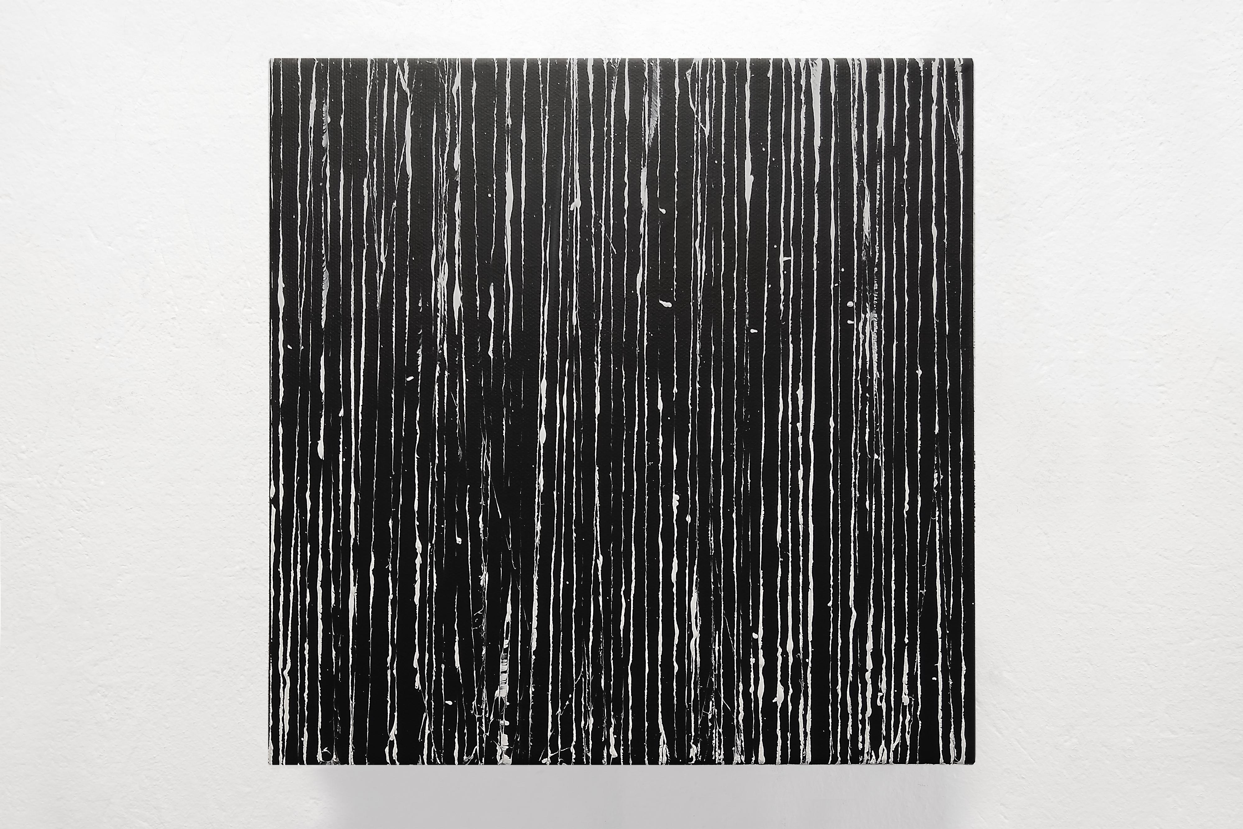 Katharina Lehmann Abstract Painting - Lines III, 21st century, modern abstract, black and white