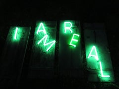 I AM REAL, 21st century, modern, neon lights, controllers