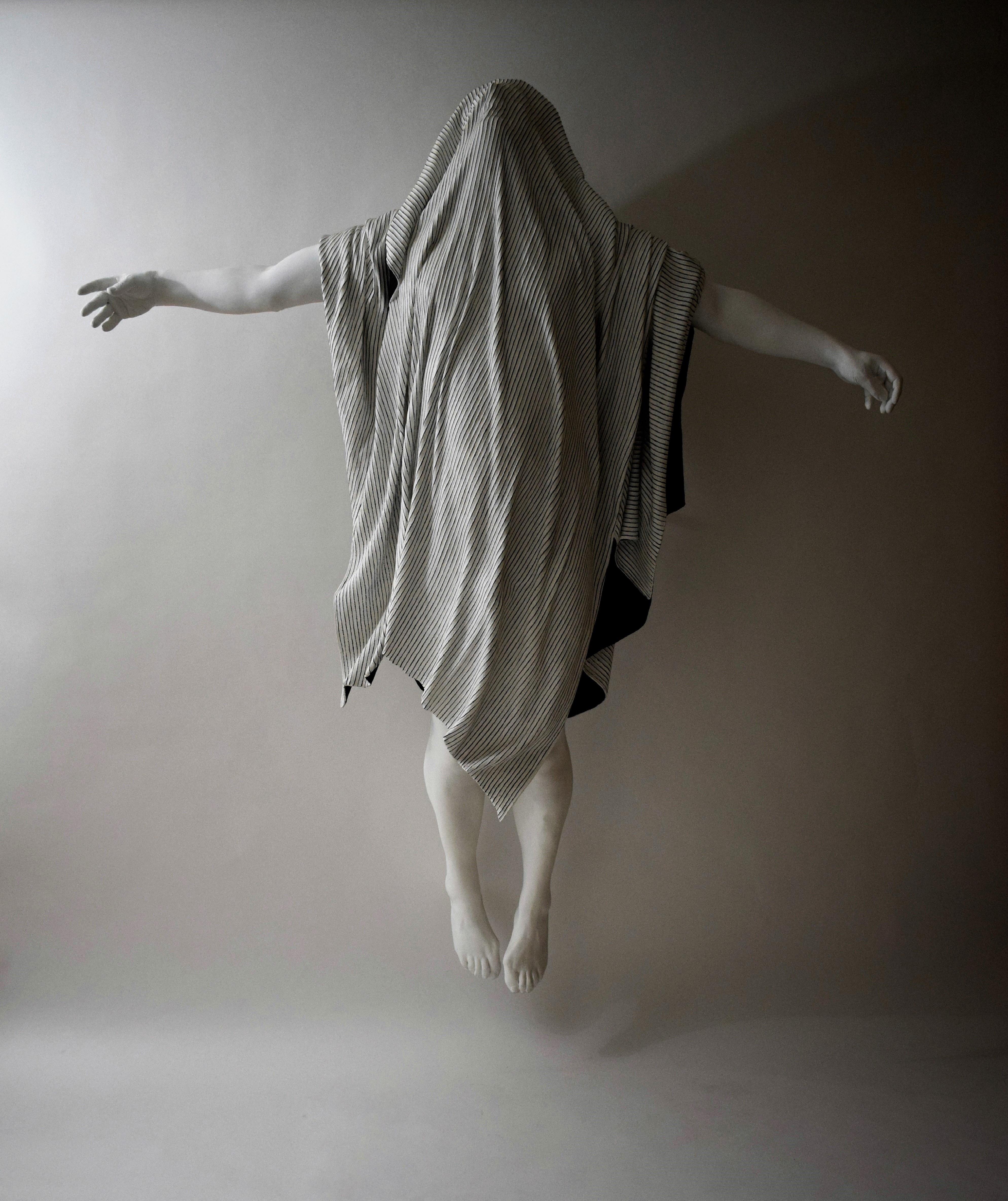 Michael Kucera Figurative Sculpture - I will fly again, 21st century, modern, blanket, sculpture, resin, fibreglass
