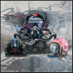 Used Helmets III, 21st century, modern, top gun, pilot,