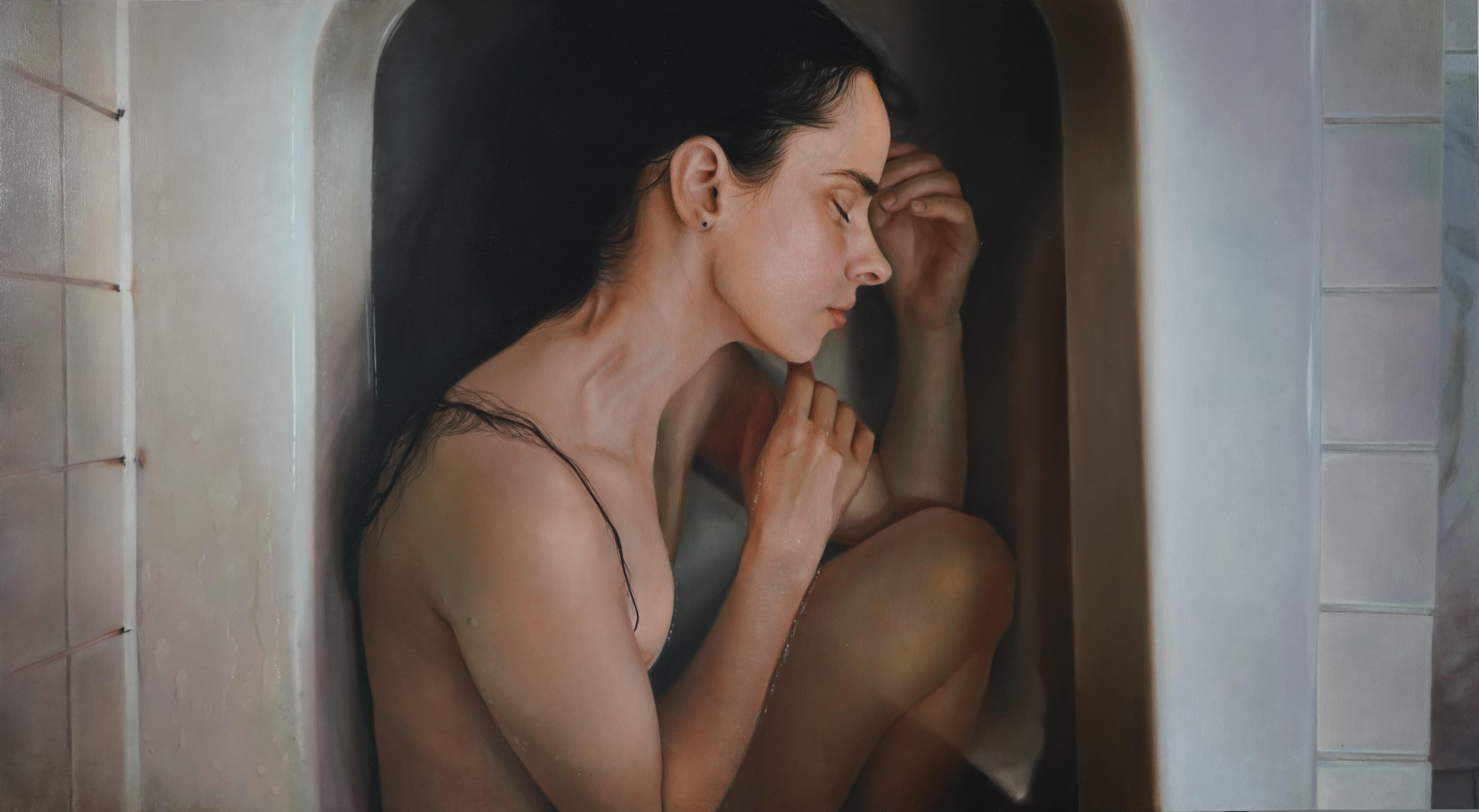 Anne-Christine Roda Nude Painting - Bagno II, 21st century, modern, nude, women,