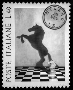 Poste Italia , 21st century, modern, hyperrealism, stamp, vintage 
