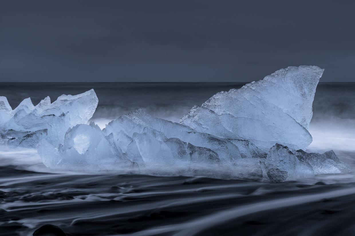 Tom Jacobi Landscape Photograph - Ice Cold, Iceland, from the series "Grey Matter(s), 2015, 123 x 175 cm 