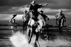 Bucking Horse, Black and White Photography, Marlboro Man, Horse