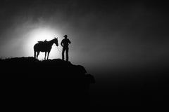 Rest at Sunset, Black and White Photography, Marlboro Man