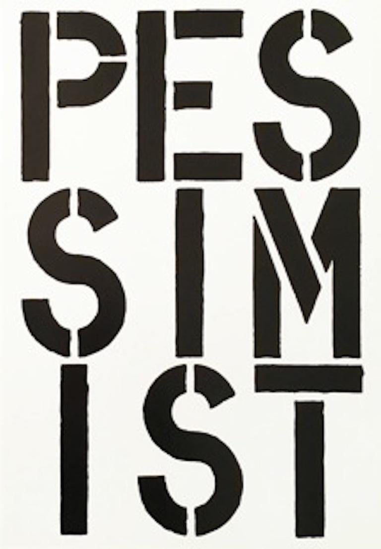 Pessimist - page from the Black Book - Art by Christopher Wool