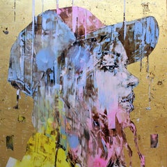 Marco Grassi Grama, The Gold Experience (Baseball Cap), Acrylic on gold leaf